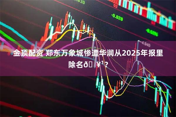 金顶配资 郑东万象城惨遭华润从2025年报里除名🥹？